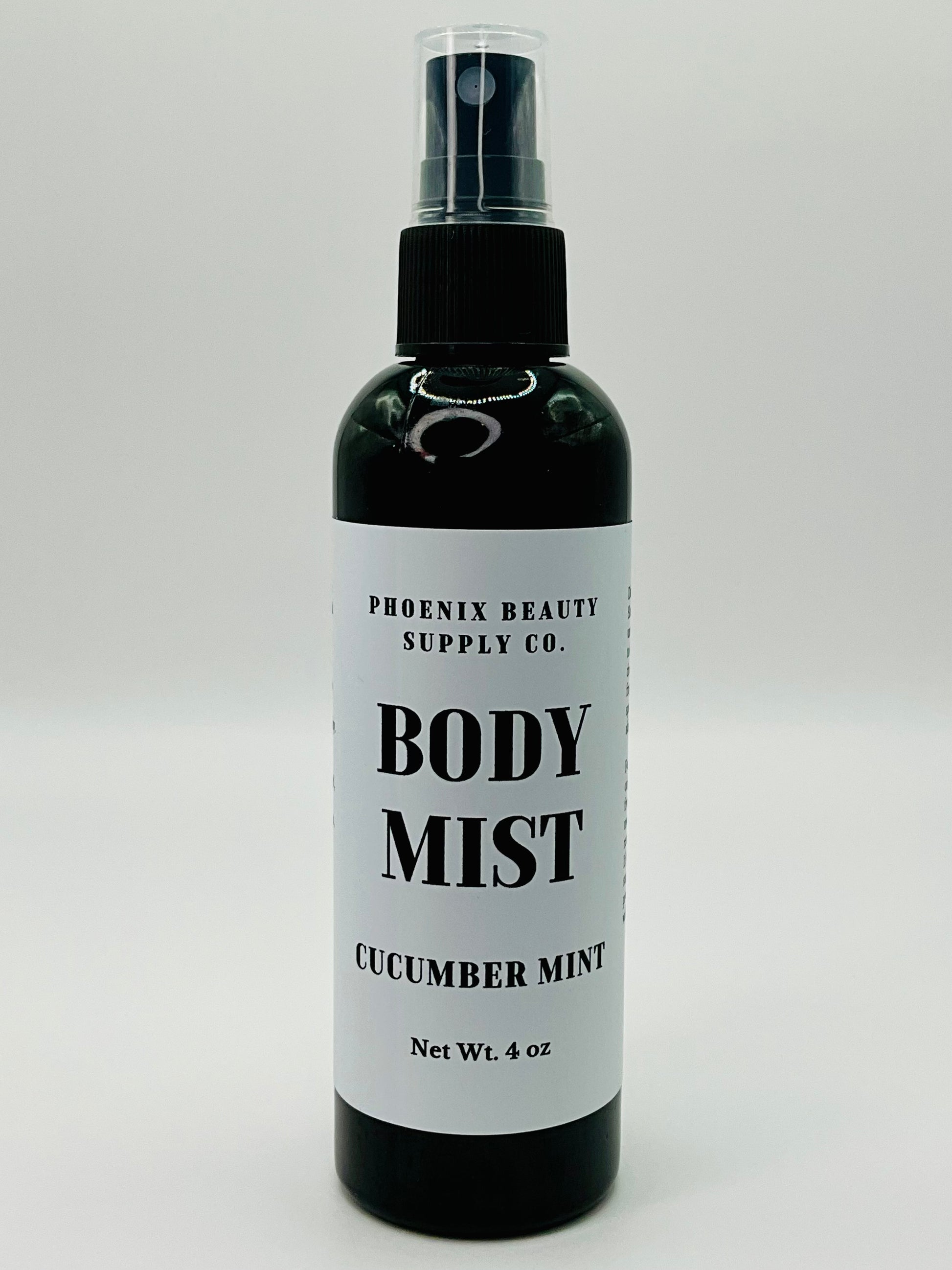 Cucumber Mint handmade body mist, non-toxic and alcohol-free, offering a refreshing, invigorating fragrance for a quick refresh on the go or post-shower.