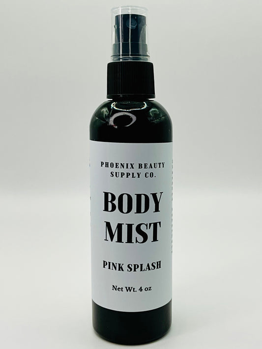 Pink Splash non-toxic, alcohol-free handmade body mist, perfect for freshening up after a shower or on the go.