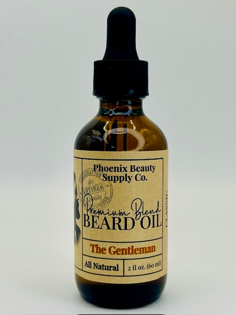 The Gentlemen Classic beard oil, offering a sophisticated blue sage scent to soften and hydrate your beard and skin.