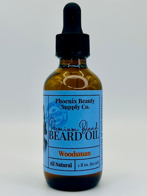 Woodsman Beard Oil Nourishing & Growth formula, infused with Amberwood and sage for healthier beard growth and soft skin