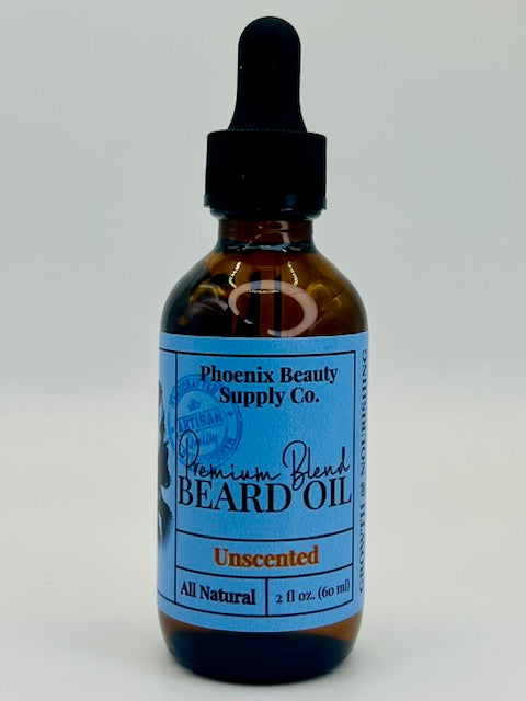 Nourishing and growth formula unscented beard oil to promote healthy beard growth and moisturize both hair and skin, without fragrance.
